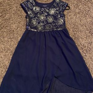 Navy blue sequined dress